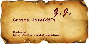 Grotte Jozafát névjegykártya